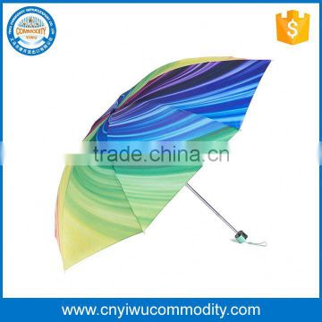 China manufacturer AnNiYa 16k muti Wooden straight handheld parasol rainbow umbrella