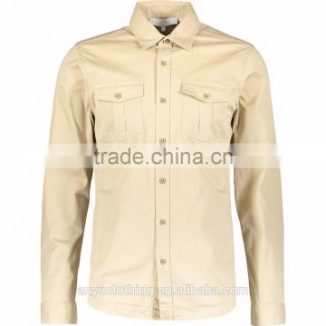 Latest Designs Premium Sandstone Double Chest Pocket Shirt for Men