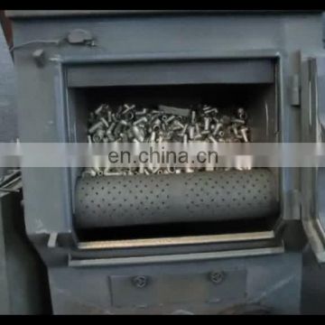 Automatic rubber belt track shot sand blaster for small castings , foundry , auto parts