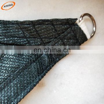 HDPE knot plastic 3*3*3 sun shade sail with cable
