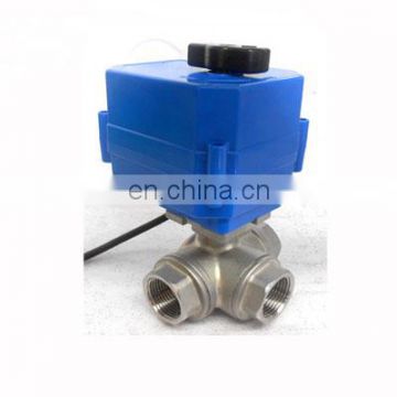 220v 3 way water valve SS304 dn15 DN25 CTF-001 10nm 12v 1inch 3 way electric water valve