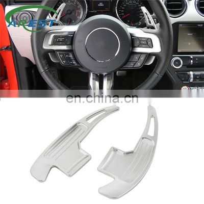 Carest 2Pcs Silver Aluminum Steering Paddle Shifter Extension for Ford Mustang 2015-2020
