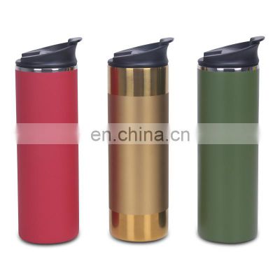 Double wall stainless steel  drink bottle Thermal leak proof tumbler hot sell 480 Flip Lid coffee mug Insulated