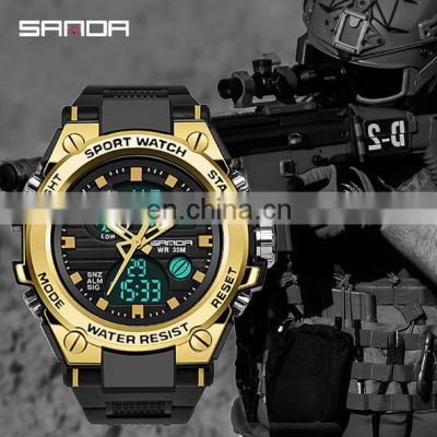 Trend multi-function military watch special forces watch men's double display waterproof luminous sports electronic Wrist watch