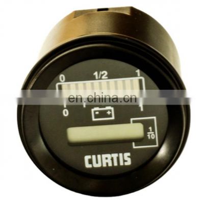 circular battery discharge indicator with LCD hour meter and lift lockout function