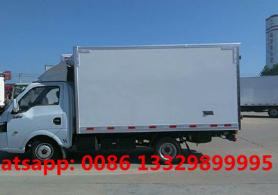 Customized dongfeng tuyi 4*2 LHD petrol engine mini refrigerated van truck for sale 0.5T-1T