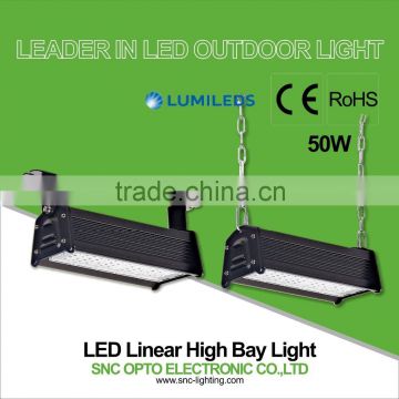 Massive discount for new product IP66 LED Linear high bay light 50w CE/RoHS 110lm/w for warehouse use
