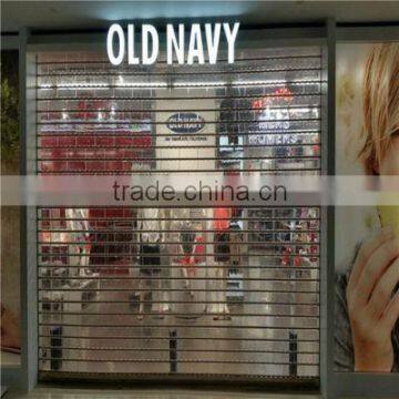 Crystal clear polycarbonate rolling door, transparent motivate plastic roller shutter door