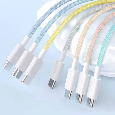 2021 Wholesale Color data line type c cable PD fast charging cable charger type-c for mobile phone