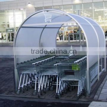 Outdoor Arched Supermarket Trolley Shelter