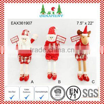 Red and white xmas sitting decoration