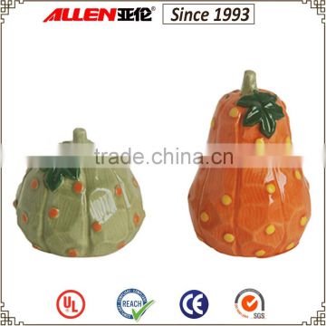 5.5" two special ceramic pumpkin cookie jar for Thanksgiving