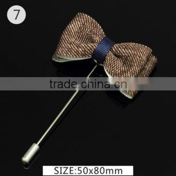 Hign-end Ribbon Fabric Bow Corsage For Men Dress,Vintage Brooch Pins With Long Needle For Men