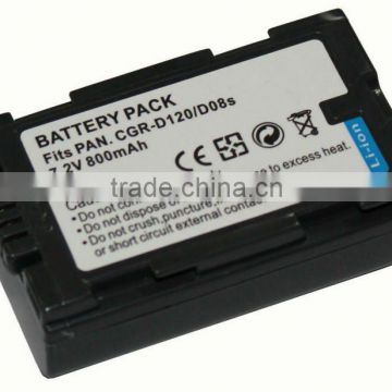 7.2V 800mah li-ion camcorder battery for Panasonic CGR-D120/D08S