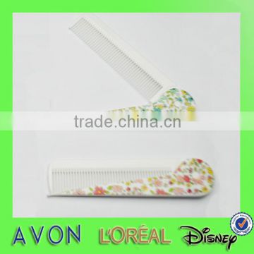 plastic floral pattern foldable tail comb
