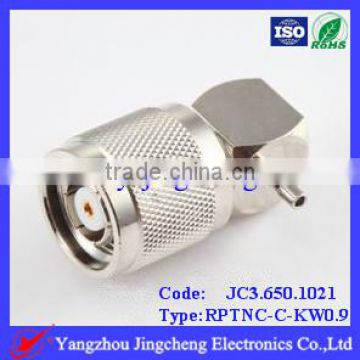 RPTNC male body with female pin crimp straight type for 0.4D cable