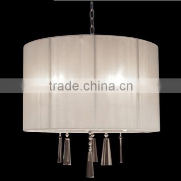 Modern new design home chandeliers with threaded silk shade