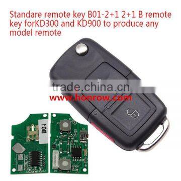 VW Copy remotec key master style 2+1 button remote key B01 for KD300 and KD900 to produce any model remote