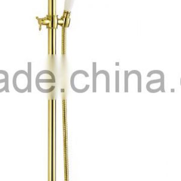 Golden brass shower mixer & wall mounted faucet & shower set GL-335
