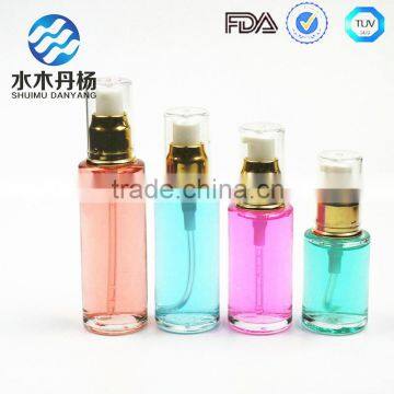 30ml 50ml 100ml luxury airless cosmetic glass lotion bottles with pump sprayer