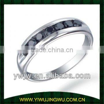 silver zircon gemstone ring for men trendy man ring (JW-G11726)