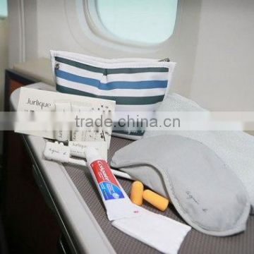 Luxury airplane travel toiletries set for first class