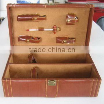 Creative hot selling general pu leather wine carton box