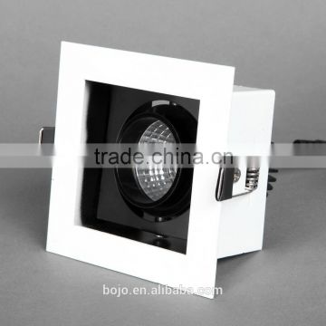 High class grille down light recessed type square adjustable 1*7W