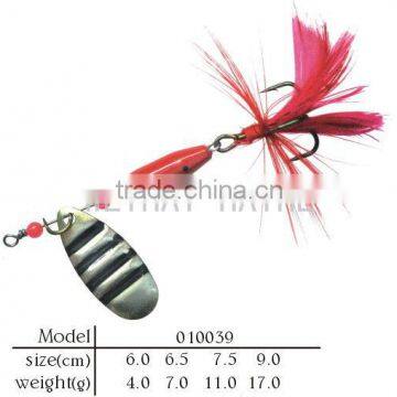 Spinner bait metal lure