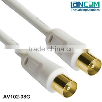 Stable Quality Gold Plated Hot Selling RG6 TV Coaxial Cable M/M,75ohm