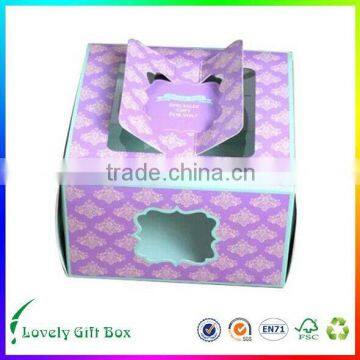 Foldable Paper Square Birthday Cake Boxes