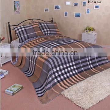 New 2015 Summer cool it hotel pillow case/grid stripe cotton yarn - dyed fabric quilting bed line