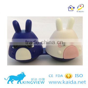 Hot Seller ningbo kaida New Simple Model fashion accessories Contact Lens dual Case Solution Holder Glasses Double Boxes
