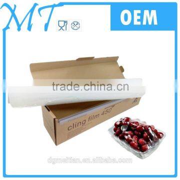 LFGB certified good quality PE food wrap with slide cutter