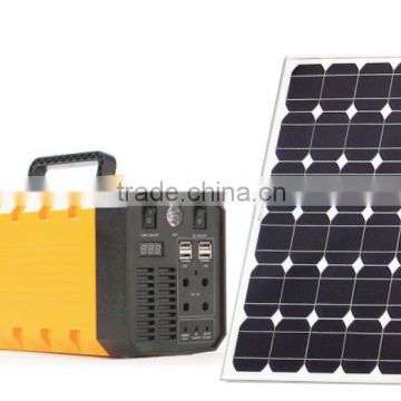 popular 500W solar panel system all in one solar inventer with 4pcs 3W led light and 35W solar panel