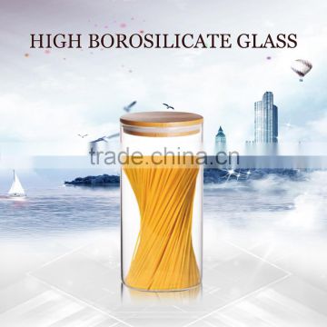 high borosilicate handmade glass mason jar handle lids for 1000ml