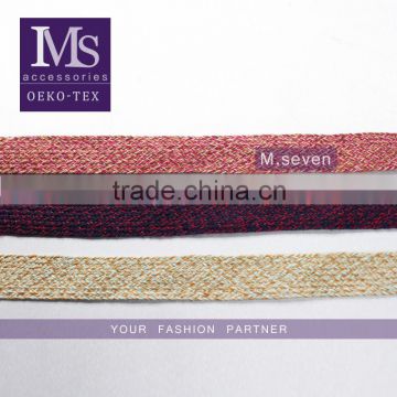 High quality 2.2 cm width muti-colors yarn dyed polyester twill tape wholesale