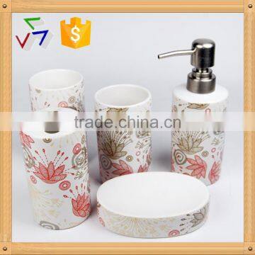 fashion 5pcs ceramic bath set