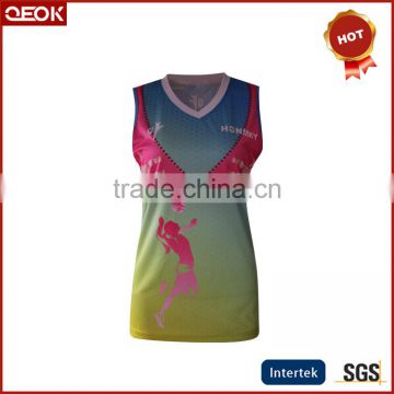 OEM sublimation girls tennis clothes tennis wear volleyball jerseys