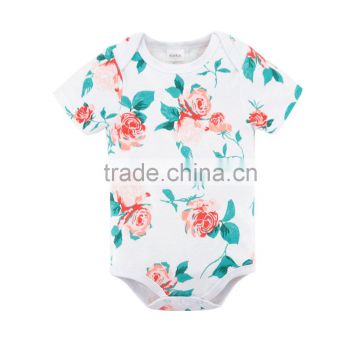 High Quality Newborn Clothes Flower Design Sleeveless Cotton Baby Rompers Summer