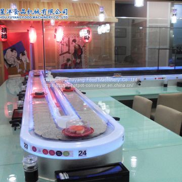 Conveyor Belt System Lighted Hot Pot Restuarant Buffet Equipment Sushi