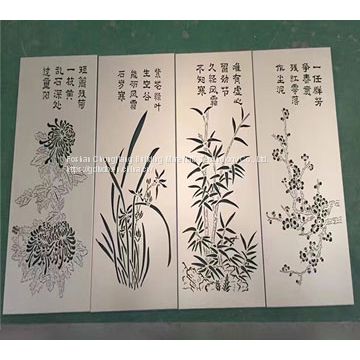 Specifications 1220mm X 2440mm Carved Aluminum Veneer For Office Building & Resort