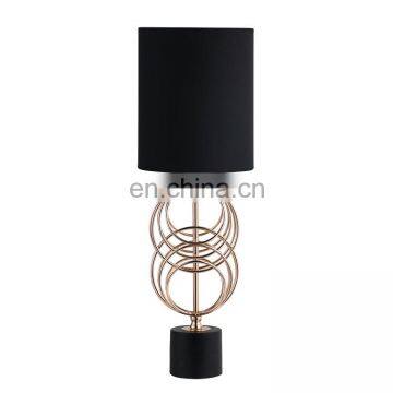 New arrival China classic desk lights custom luxury black unique fancy table lamp for hotel bedroom