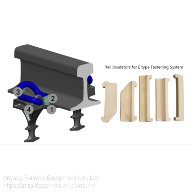 Rail insulators for Railway E type Fastening System
