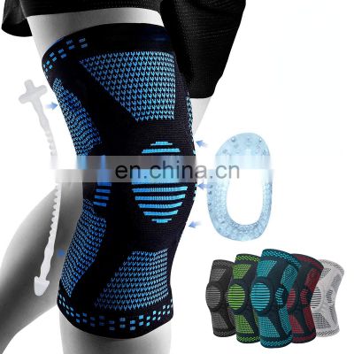 Custom Unisex Elastic Breathable Knee Protector Brace Knee Compression Sleeve Weight Lifting Running Knee Sleeve