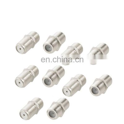 Nickel F Type Female to Female Coaxial Barrel Coupler Adapter Connector