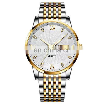 Top Wholesale Amazon Hot Models Business Men's Wrist Watch Waterproof Gold Men's Watch Classic Stainless Steel Fashion Watches