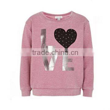 custom high quality crewneck ladies 100% polyester crew neck sweatshirt wholesale