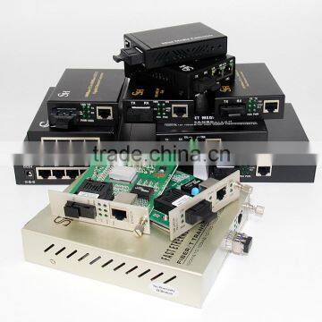 100Base-TX to 1000bASE-T 1km high stability HD fiber to cat5 media converter