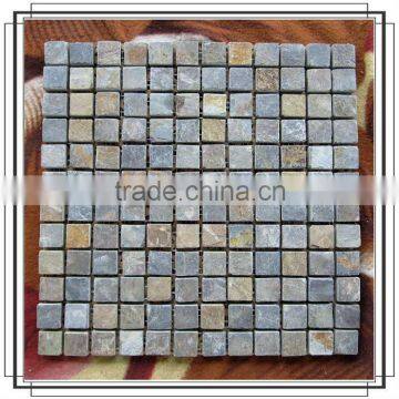 5x5 CHIPS MESHED SLATE STONE MOSAIC